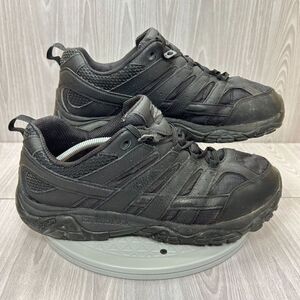 Merrell Mens Moab 2 Outdoor Tactical Black Leather Hiking Work Shoe Sz 13 Wide